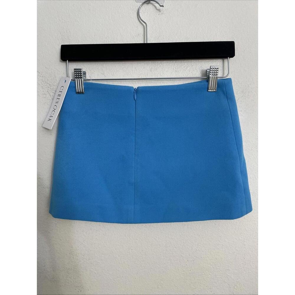 Ceren Ocak Straight Mini Skirt in blue size XXS NWT $325msrp - Picture 9 of 9
